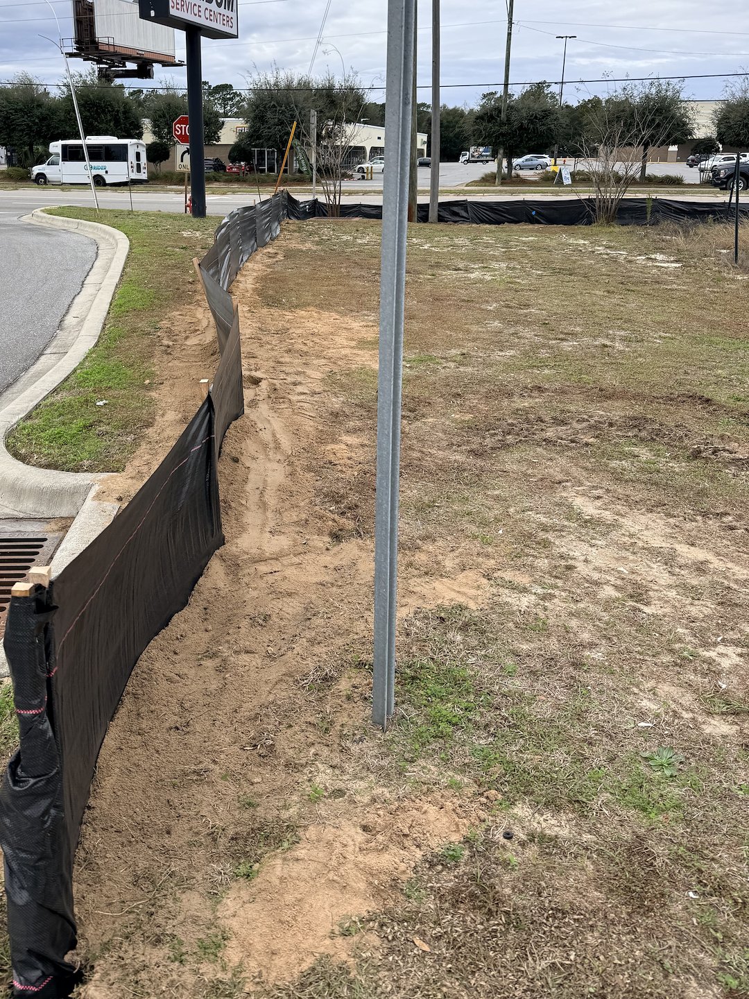 Silt Fence Installation in Ft Walton Beach Florida 